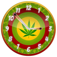 Rasta Weed Clock Widget