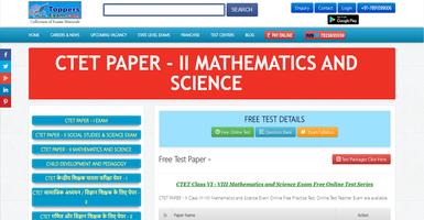 CTET Paper 2 Math & Science Exam Online in English Affiche