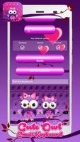 Cute Owl Emoji Keyboard اسکرین شاٹ 3