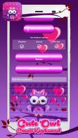 Cute Owl Emoji Keyboard اسکرین شاٹ 1