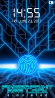 Fingerprint App Lock Simulated پوسٹر