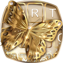 Gold Butterfly Emoji Keyboard APK