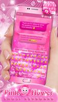Pink Flower Emoji Keyboard screenshot 1