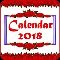 Calendar 2018 (Including Holidays) Affiche