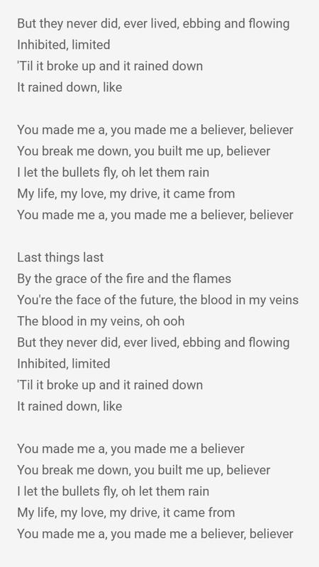 Believer - Just Lyrics - Imagine Dragons for Android - APK Download