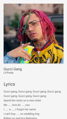 Descarga de APK de Gucci Gang - Just Lyrics - Lil Pump para Android