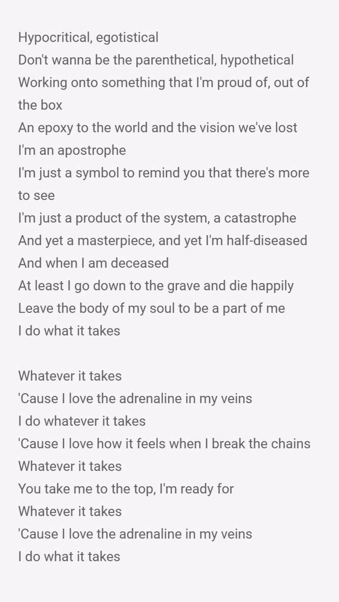 Whatever It Takes - Just Lyrics - Imagine Dragons APK pour Android  Télécharger