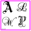 Lettres de calligraphie