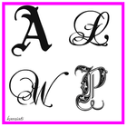 Lettres de calligraphie icône