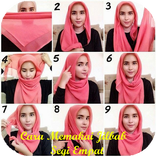 Cara Memakai Jilbab Segi Empat