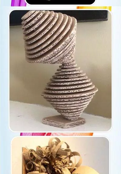 Cardboard Abstract Sculptures
