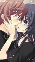 Anime Kisses PIN Lock syot layar 1