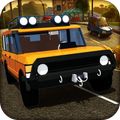 Cartoon Jeep Highway
