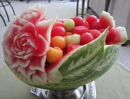 snijwerk van groenten en fruit-poster