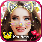 Cat Face Photo Stickers Editor أيقونة