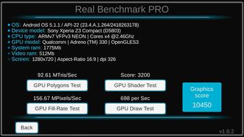 Real Benchmark PRO (CPU, GPU) تصوير الشاشة 2
