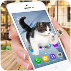 Гуляющий кот в телефоне Шутка - голограмма иконка