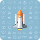 Edu +4D Card: Spaceship آئیکن