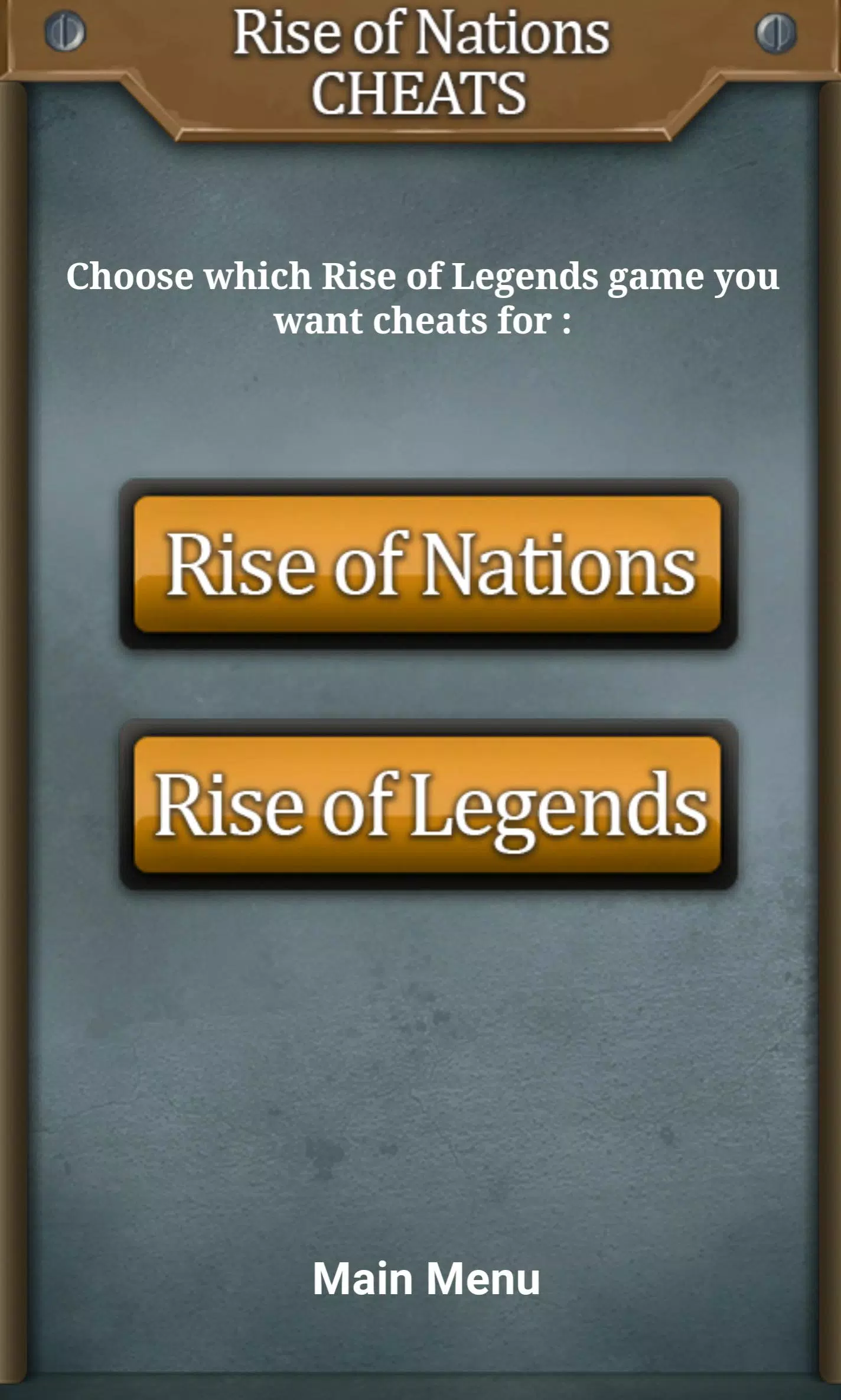 Android용 All Rise of Nations Cheats APK 다운로드