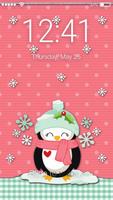 Chrismas Style Penguin Screen Lock الملصق