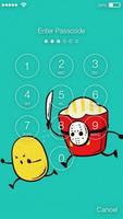 Cute And Funny Kawaii Food Screen Lock ภาพหน้าจอ 2