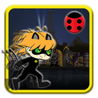 Chibi Ninja Hero Black Cat Dom أيقونة