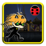Chibi Ninja Hero Black Cat Dom أيقونة