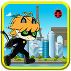 Sprinter Chibi Black Cat Ninja أيقونة