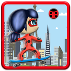 Ninja Girl Chibi Skater Surfer أيقونة