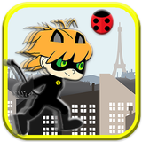 Chibi Black Cat Shinobi Runner icône