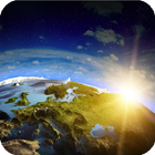 Earth And Sun Wallpaper أيقونة