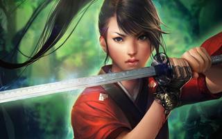 Samurai Girl Live Wallpaper capture d'écran 1