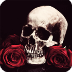 Skull And Roses Wallpaper-icoon