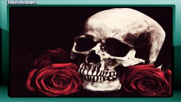 Skull And Roses Wallpaper Affiche