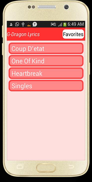G Dragon Lyrics For Android Apk Download