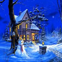 Navidad Noche Fondos Animados Poster
