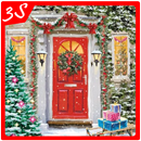 Décoration de porte de Noël APK