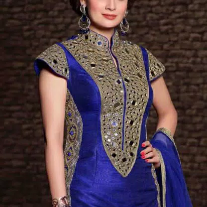 cotton churidar neck designs