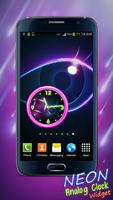 Neon Analog Clock Widget اسکرین شاٹ 1