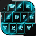 霓虹藍色鍵盤主題 圖標