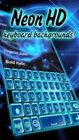 Neon Blue Keyboard Theme ภาพหน้าจอ 2