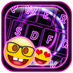Neon Keyboard with Emojis