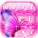 Pink Butterfly Keyboard Emoji APK