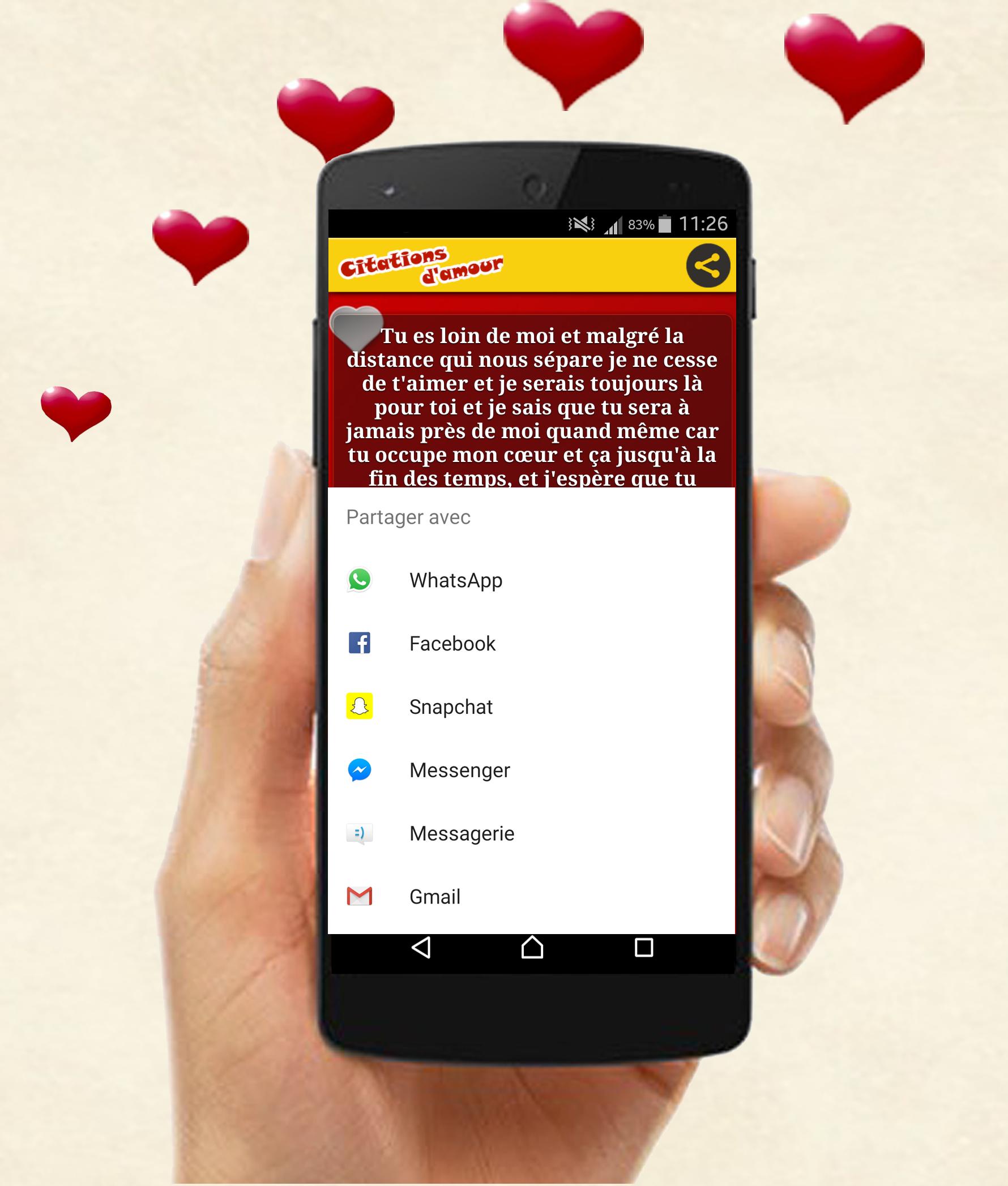 Sms D Amour Et Citations For Android Apk Download