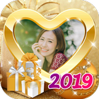 2019 New Year Photo Frames Greetings Wishes آئیکن