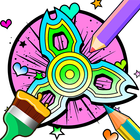 Fidget Spinner Jogos de Colorir ícone