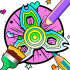 Fidget Spinner Jeux de Coloriage icône