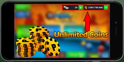 8 Ball Pool Coins Simulated Affiche