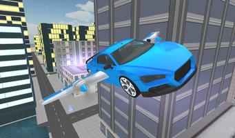 تحلق سيارة حرة 3D محاكي الملصق
