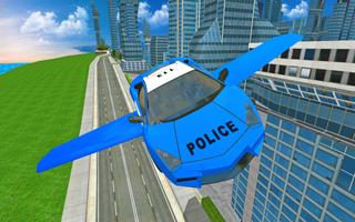 Futuristic Police Flying Car Sim 3D पोस्टर